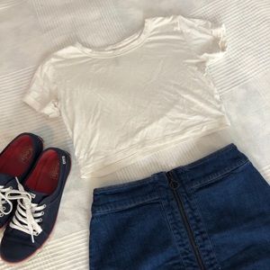 Basic white ultra crop top